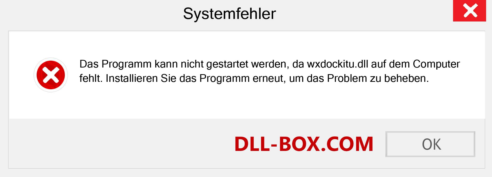 wxdockitu.dll-Datei fehlt?. Download für Windows 7, 8, 10 - Fix wxdockitu dll Missing Error unter Windows, Fotos, Bildern