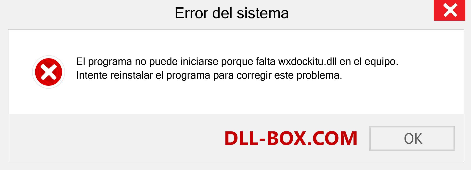 ¿Falta el archivo wxdockitu.dll ?. Descargar para Windows 7, 8, 10 - Corregir wxdockitu dll Missing Error en Windows, fotos, imágenes